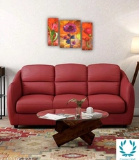 RM Style set of 3 pieces Flowers UV wall Decor & Gifting painting  - Wood, Painted, Pack of3